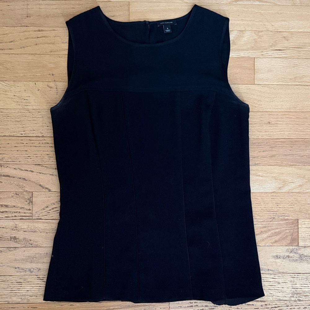 Ann Taylor Elegant Black Sleeveless Top